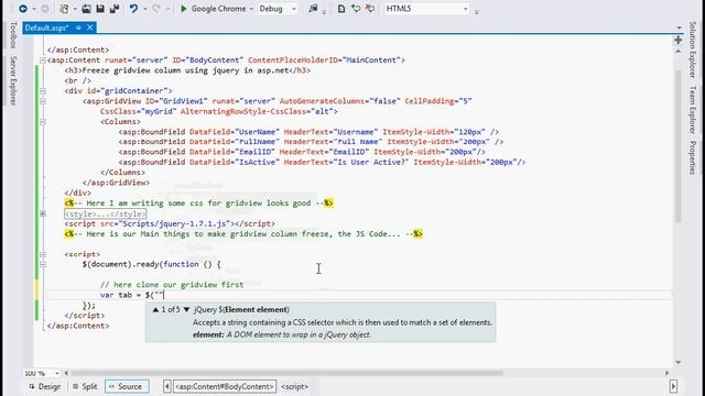 How to freeze gridview column in asp.net using jquery. смотреть онлайн