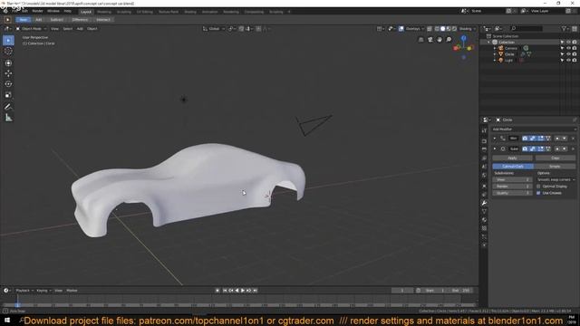 modeling a car in blender 2 8 without blueprints смотреть онлайн