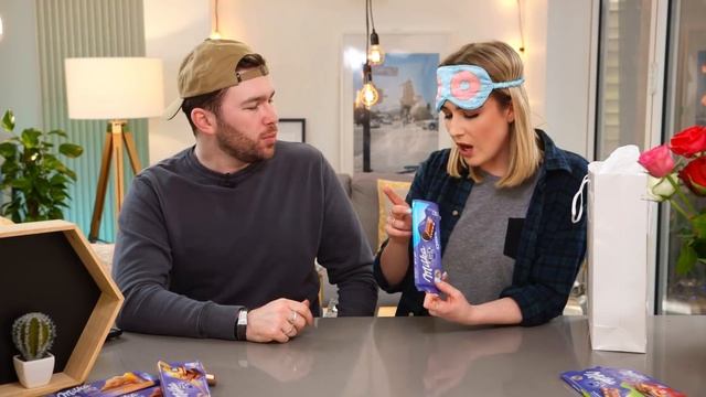 Trying Every Flavour Of Milka Blind-folded - This With Them