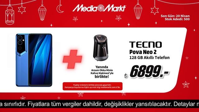 Bayram ihtiyaçları sizden, teknolojileri MediaMarkt’tan! Tecno Pova akıllı telefon 6899 TL! смотреть онлайн