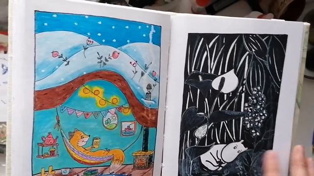 #23. Обзор самодельного блокнота #art #рисунок #блокноты #sketchbook