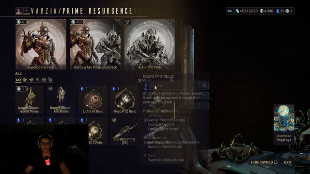 Farm Ash Prime Inaros Prime Today! Warframe Hunters Prime Resurgence Swap! смотреть онлайн