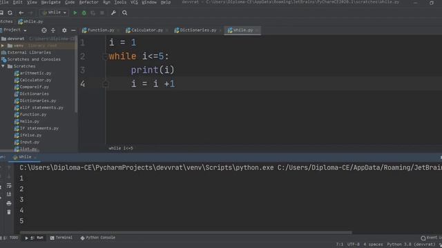 1.5.0 While loop in python programming Hindi I Python Programming for beginners смотреть онлайн