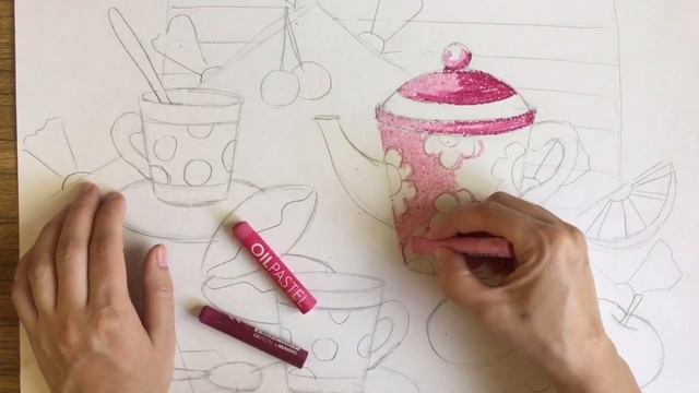 Урок рисования /drawing lesson. Рисуем натюрморт "Чаепитие". Возраст 7-11 смотреть онлайн