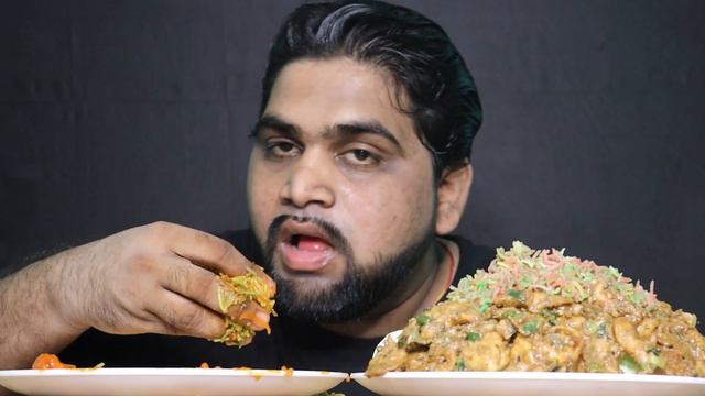 Eating Chicken Biryani,Schezwan Chicken,Butter Garlic Chicken | asmr mukbang | indian eating show смотреть онлайн