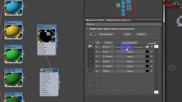 3ds Max 2018. Применение разных материалов к полигонам одного объекта *KatalProject* смотреть онлайн