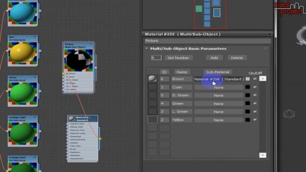 3ds Max 2018. Применение разных материалов к полигонам одного объекта *KatalProject*