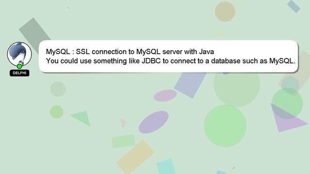 MySQL : SSL connection to MySQL server with Java смотреть онлайн