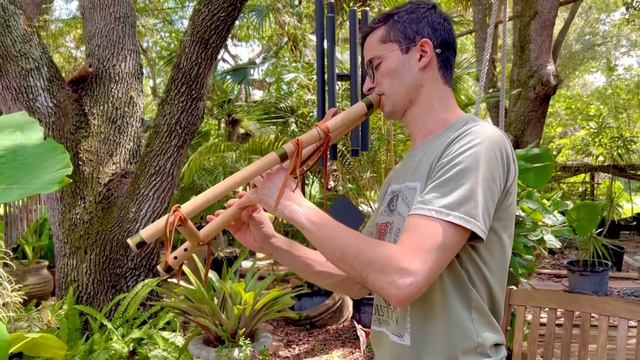 Native American Bamboo Drone Flute - Sound Sample / Leo Vientos Ancestrales смотреть онлайн