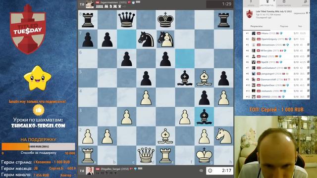 ТИТУЛЬНЫЙ ВТОРНИК! Накамура, Каруана, Жигалко! + Матч Народицкий - Фирузджа! Шахматы. На Chess.com смотреть онлайн