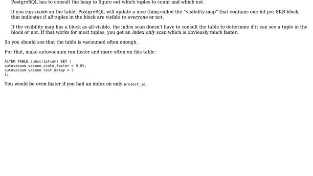 Databases: Postgresql extremely slow count (with index, simple query) (4 Solutions!!) смотреть онлайн