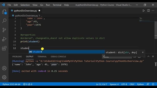 Most Important Dictionary Property In Python ? || Code Myth смотреть онлайн