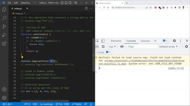 About NaN in JavaScript | isNaN vs Number.isNaN | Interview Question Related to NaN смотреть онлайн