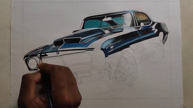 Realistic Car #painting ?||#watercolorpainting #prathmeshpashte #artist смотреть онлайн