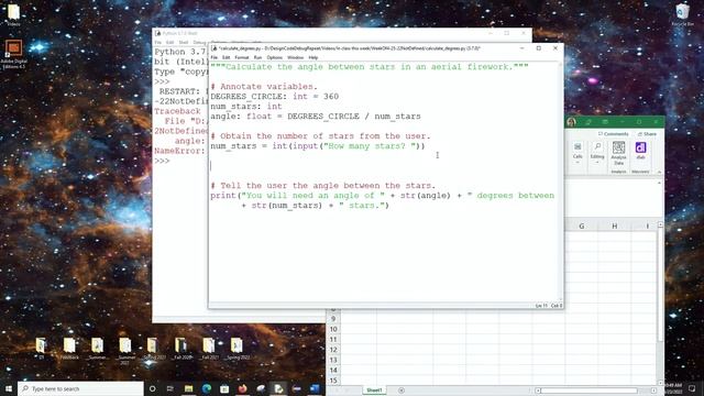 What does NameError: name is not defined mean? Python lessons learned смотреть онлайн