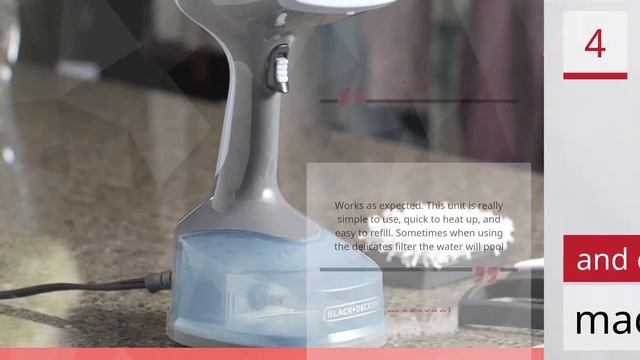 BLACK+DECKER Advanced Handheld Garment Fabric Steamer with 3 Attachments, GrayBlue, HGS200 смотреть онлайн