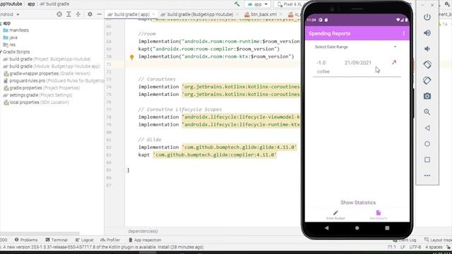 Introduction - Budget Application with Room Library & MVVM Architecture Android смотреть онлайн