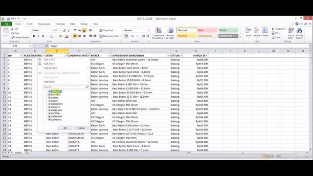 Cara menggunakan FUNGSI FILTER pada excel 2010 смотреть онлайн