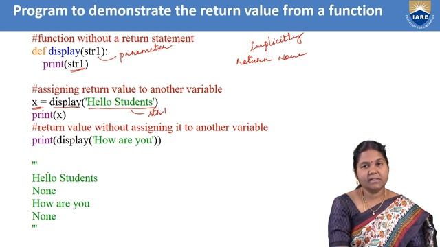 Variable Scope and Lifetime, Return Statement, Types of Arguments by Ms. B Padmaja смотреть онлайн