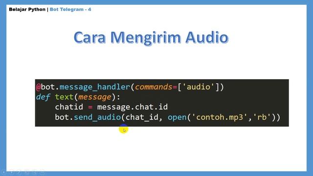 4. Cara Mengirim Teks, Audio, Video, Gambar dan File pada Telegram Bot Python смотреть онлайн