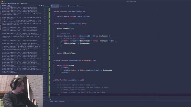Modeling Tetris in PHP Day 4 (let's clear some lines!) смотреть онлайн