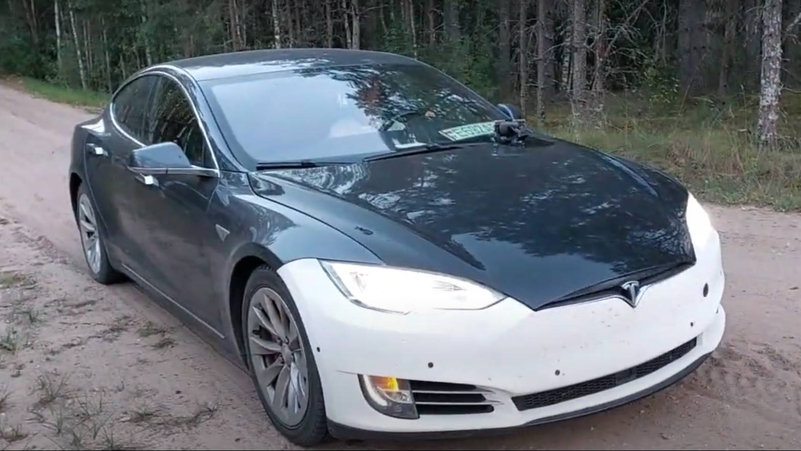 Поездка на Tesla Model S P85d в Любчанский замок, Беларусь