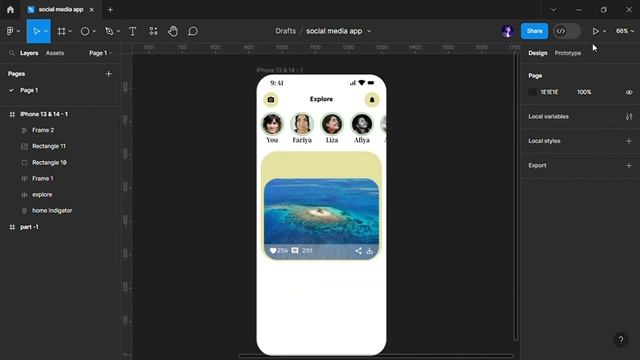 Social media app. Social media app in Figma. Instagram app in Figma. UI/UX Design. Figma. смотреть онлайн