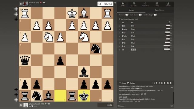 My 1st CHESS TOURNAMENT! Blitz Chess!