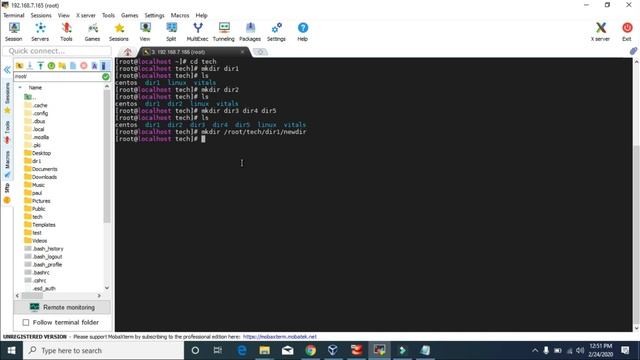 #7 - mkdir command on Linux CentOS 8 смотреть онлайн
