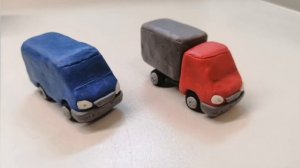 Мини ГАЗель из пластилина. Сделал две ГАЗели за один подход.