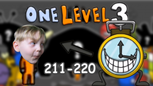 #22 Побег стикмена из тюрьмы! One Level 3! Босс Часы! Уровни 211-220