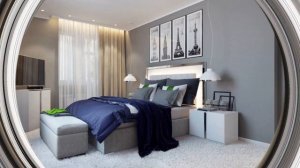 СПАЛЬНЯ В СЕРЫХ ТОНАХ ДИЗАЙН СПАЛЬНИ #ремонтспальни