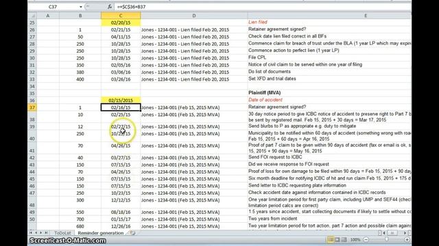 Additional features of Excel reminder tracking spreadsheet (Video 2 of 3) смотреть онлайн