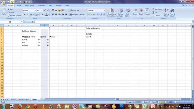 Lesson 06 Column, Row and Cell - Microsoft Excel 2007 - Sahalsoftware смотреть онлайн