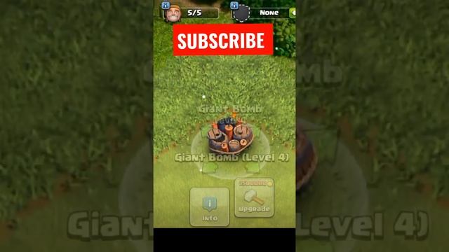 Giant Bomb Max In 15 Sec. | All Levels Of Giant Bomb | Clash of Clans - Coc #shorts смотреть онлайн