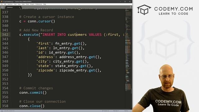 Add New Database Record With Treeview - Python Tkinter GUI Tutorial #177 смотреть онлайн