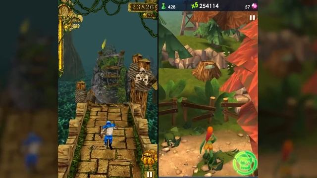Temple Run Vs Zombie Run 2 - Monster Runner Game Endless Run Android Gameplay смотреть онлайн