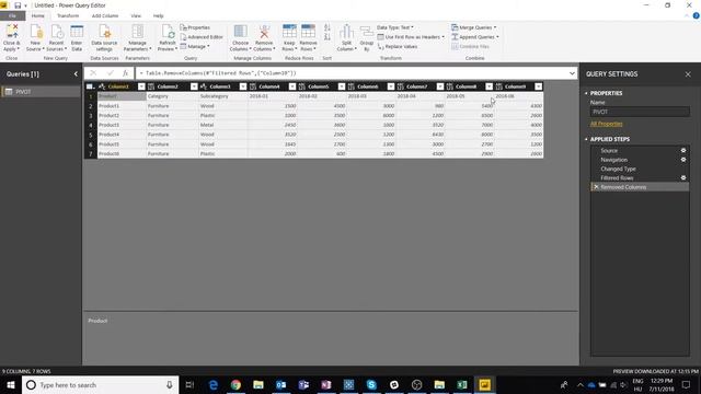 PIVOT tábla felbontása Power BI-ban | Unpivot exported Excel files in Power BI смотреть онлайн