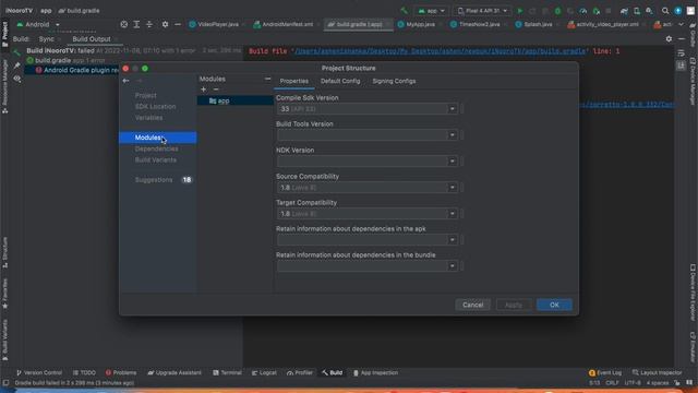 Android Gradle plugin requires Java 11 to run. You are currently using Java 1.8. Android Studio Fix смотреть онлайн