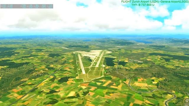 x plane 11 FLIGHT Zurich Airport (LSZH)--Geneva Airport(LSGG) THY- B 737-900 U смотреть онлайн