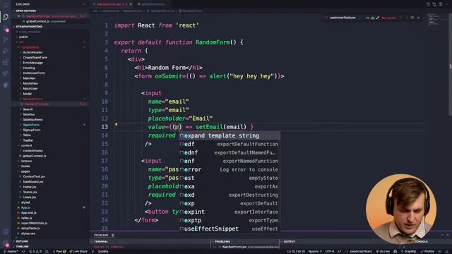 How to create a login form with React? [ Building best web development projects for portfolio live смотреть онлайн