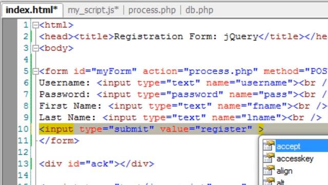 Registration Form Using jQuery + AJAX: PART 1 смотреть онлайн