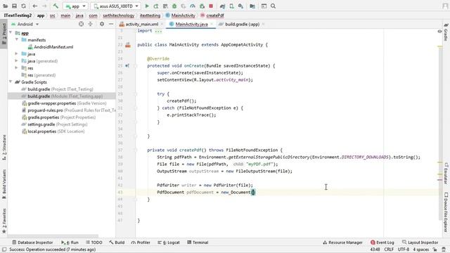 Create first PDF using iText7 library. Android iText 7 Tutorial смотреть онлайн