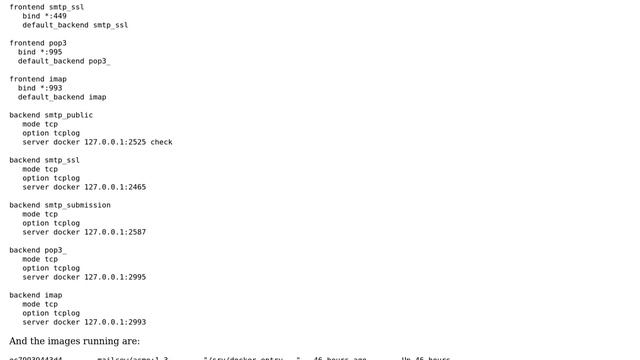 Haproxy Load Balance IMAP,POP3,SMTP: Unable to use proxy 'imap' with wrong mode, required: http,... смотреть онлайн