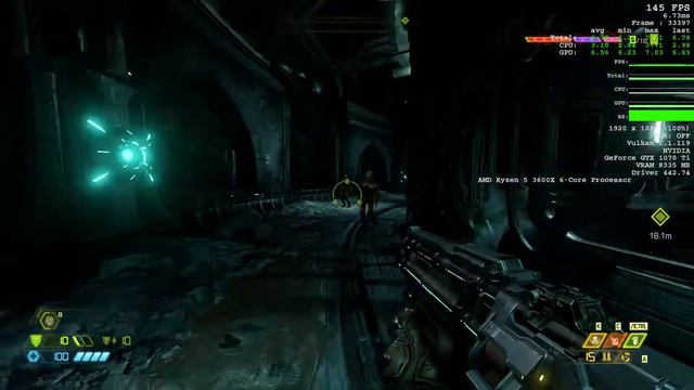 Doom Eternal Ryzen 3600x GTX 1070 ti test fps my settings смотреть онлайн