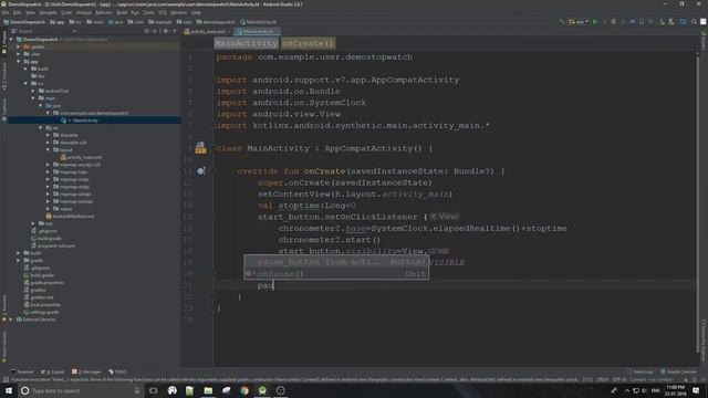 Stopwatch using Kotlin смотреть онлайн