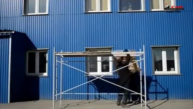 Как крепить строительные леса? рамные ЛРСП 40 смотреть онлайн