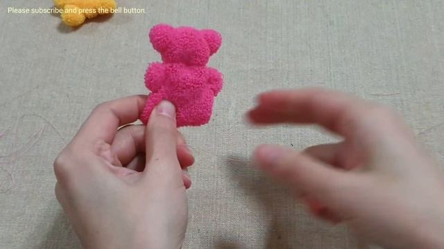 Cute Teddy Bear Making with Hair Rubber Band - Easy Teddy Bear Tutorial - DIY keyring смотреть онлайн