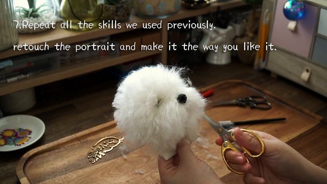 How to cut a dog's hair【Sophie Wool】handcraft needle felted realistic pet cat dog 3D portrait 2021 смотреть онлайн