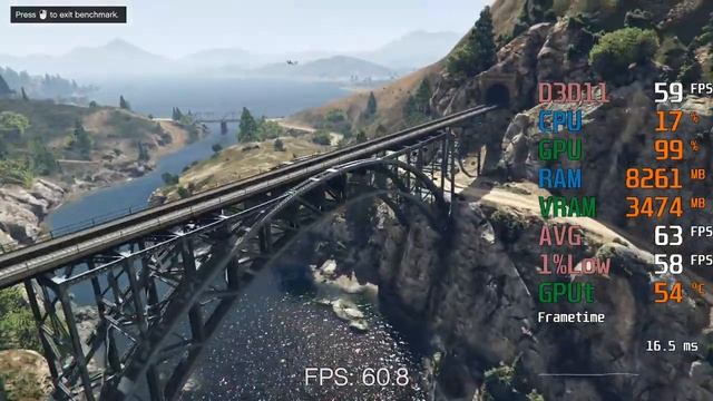 AMD Radeon RX 570 -- Intel Core I5-10400F -- Grand Theft Auto V GTA V Benchmark